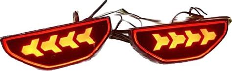 CARMART Rear Bumper Led Reflector/DRL for PUNCH SET OF 2(4 wires) with ...