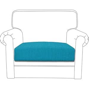 Buy HOKIPO Stretchable Individual Jacquard Textured Seat Cushion Cover ...