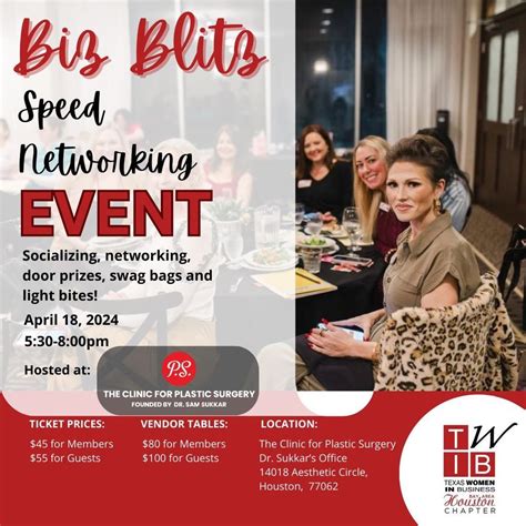 Biz Blitz Speed Networking Event, The Clinic For Plastic Surgery ...