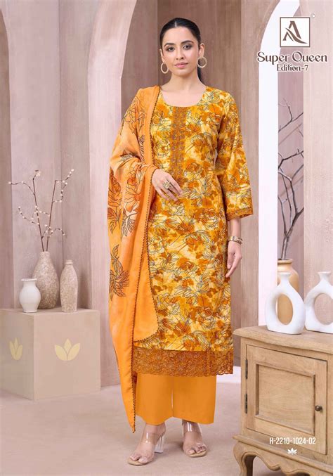Alok Super Queen Edition 7 Reyon Dress Material 4 pcs Catalogue