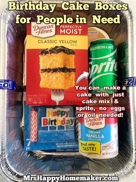 Birthday in a box | Cake kit, Box cake, Birthday food