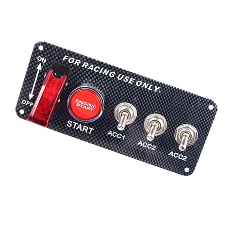 Buy Hemoton Car Switch 12V Racing Car LED Toggle Ignition Switch Panel ...