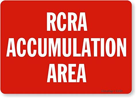 SmartSign “RCRA Accumulation Area” Chemical Hazard Label | 10" x 14 ...