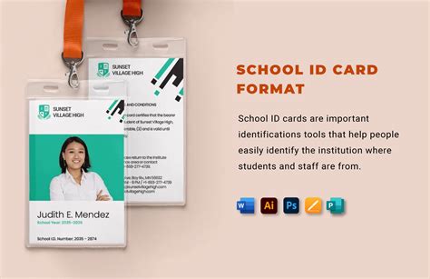 Free School ID Card Templates, Editable and Printable