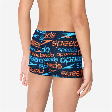 Boys’ swimming boxer - Speedo navy / blue / orange SPEEDO | Decathlon