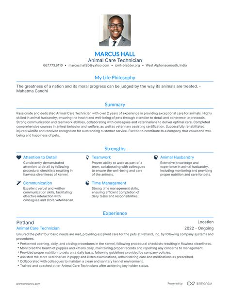 Animal Assistant Resume Examples