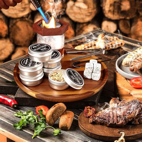Home Bar Smoker Set Cocktail Smoker Kit With Torch & 8 Wood Chip ...