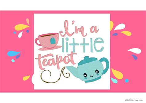 I'm a little teapot: English ESL powerpoints