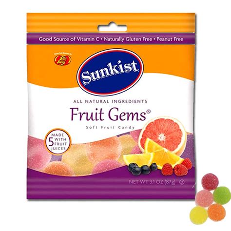 Sunkist Fruit Gems Bag 3.1oz - 12ct – I Got Your Candy
