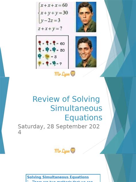 Image result for Simultaneous Equations Revision