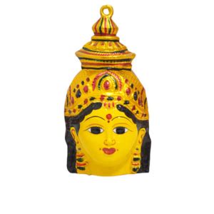 Buy PujaNPujari Varalakshmi Idol with Face Mask Violet and Gold Saree ...
