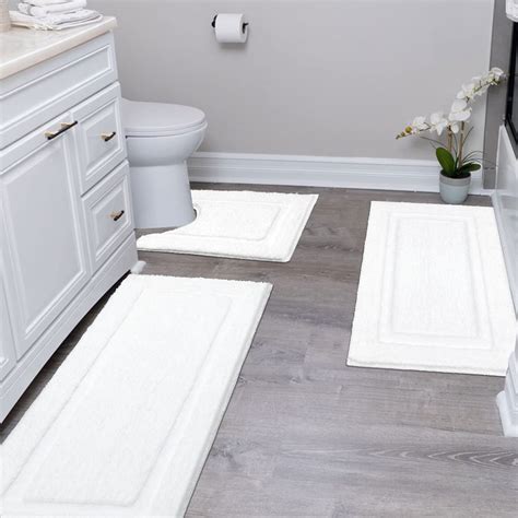 SHACOS Bathroom Rugs Sets 3 Piece with Bath Runners Rugs U Shape Toilet ...