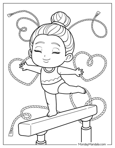 41 Gymnastics Coloring Pages (Free PDF Printables)