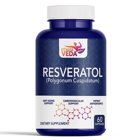 Buy FITNESS VEDA 99.9% Pure Trans Resveratrol 500mg Supplement Slow ...