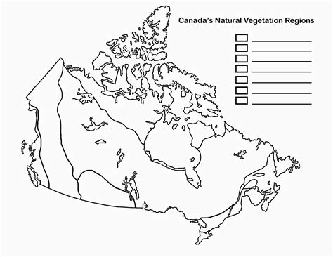 Printable Blank Canada Map
