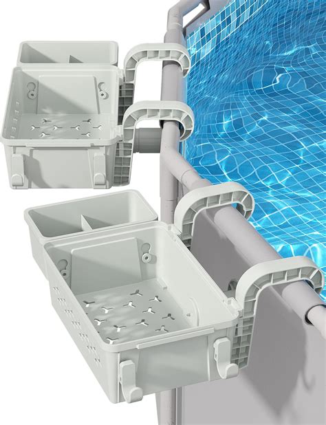 Amazon.com: RANFLY Poolside Storage Basket, Pool Cup Holder with Load ...