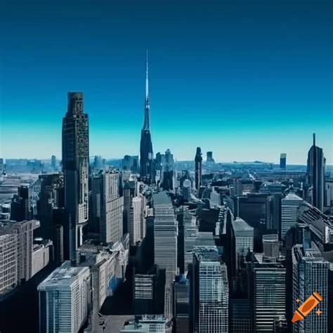 Panorama of a city skyline