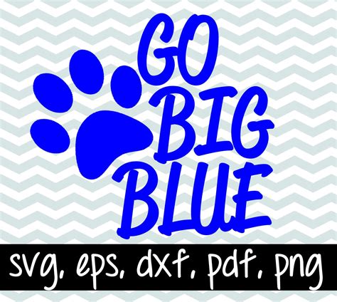 Go Big Blue Wildcats SVG Cutting Machine File Cricut - Etsy