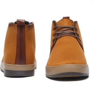 MUTAQINOTI Tan Men's Suede Leather Sneakers Lightweight Chelsea Style ...