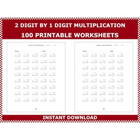 Image result for 2 Digit by 1 Digit Multiplication