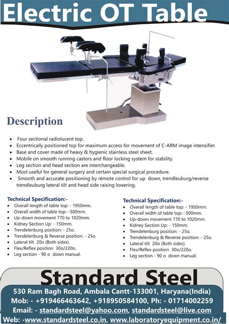 Electric C Arm OT Table at Best Price - Advanced Surgical Table