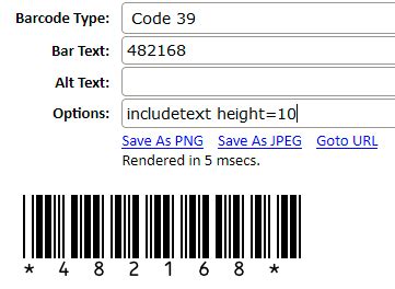Code 39 Scanner 的图像结果