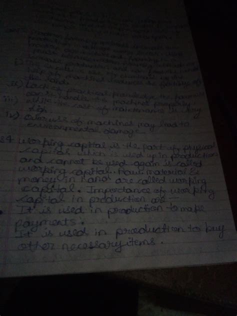 What is working capital ? how is it important factor of production ...
