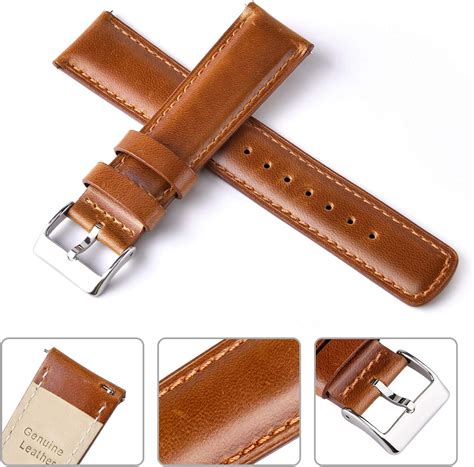 Buy Ritche Quick Release Leather Watch Band 18mm 19mm 20mm 21mm 22mm ...
