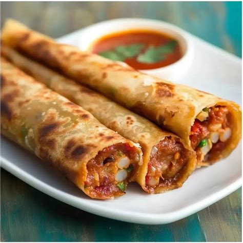 Spicy Schezwan Roti Roll – A Tasty Indian Chinese Fusion Recipe ...