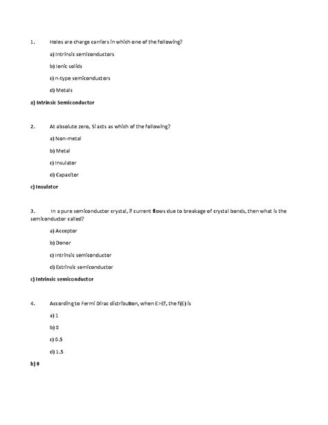 Scribd - dwx - 1. Holes are charge carriers in which one of the ...
