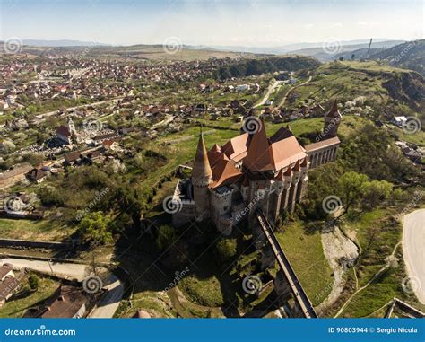 Corvin Castle from Hunedoara Editorial Stock Image - Image of grass ...