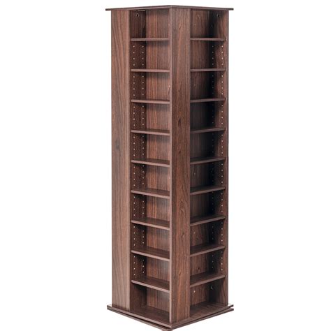 SKYSHALO Media Organizer Cabinet, Swivel Multimedia Tower, Capacity for 1040 CDs, Safeguards ...