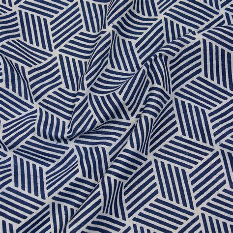 Buy Cotton Indigo Print Fabric Online DMAASA.in