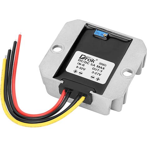 DROK 12V DC Buck Converter, 8-35V to 3-27V 5A 135W Voltage Regulater ...