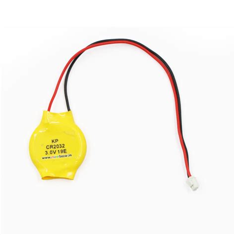 CR2032 3V Lithium Coin Cell with 2 Pin Connector