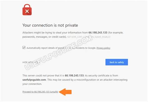 Image result for How to Remove Your Connection Is Not Private