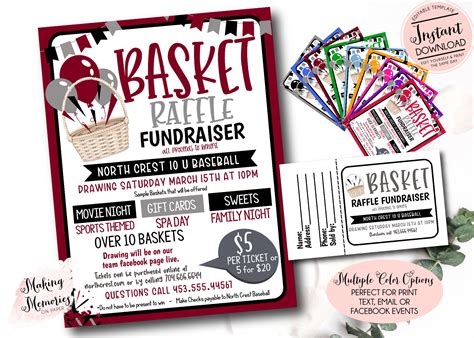 Basket Raffle Fundraiser Themes