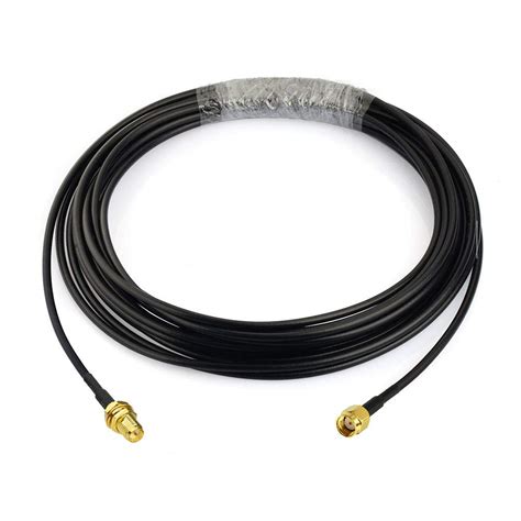 Bingfu RP-SMA Male to RP-SMA Female Bulkhead Mount RG174 WiFi Antenna ...