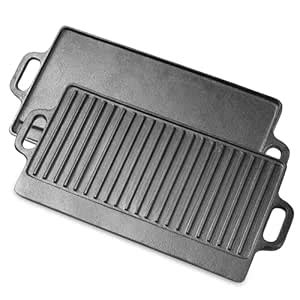 Buy ProSource Induction Base Cast Iron Grill Pan, Black, 1 Piece Online ...