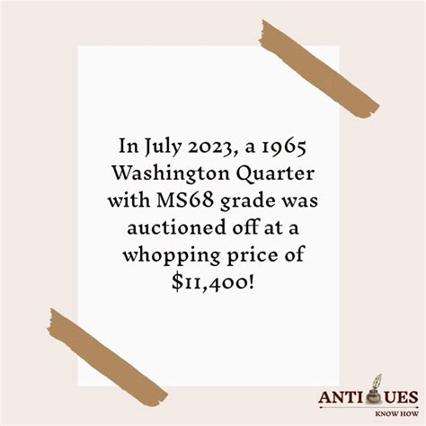 1965 Washington Quarter Value (SMS, Coin Errors & Mint Marks)
