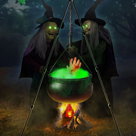 Amazon.com : Halloween Decorations Outdoor Large Witch Cauldron, Black ...