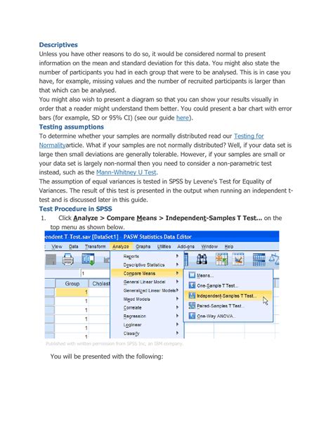 Image result for T-Test Using SPSS