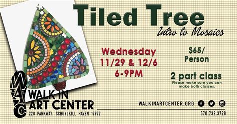 Tiled Tree- Intro to Mosaics, Walk In Art Center, Schuylkill Haven ...