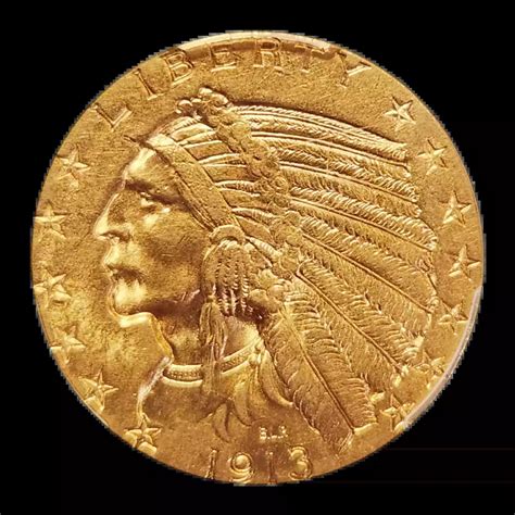 1913 Gold Half Eagles $5 Indian Head PCGS MS-62 - LOTS OF LUSTER - Bob ...