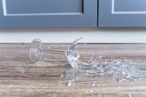 Broken Glass On Kitchen Floor