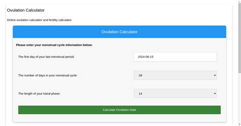 Ovulation Calculator | Fertility Calculator