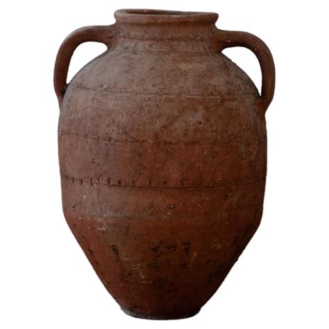 Large Dark Brown Mediteranian Ceramic Floor Vase in an Antique Style ...