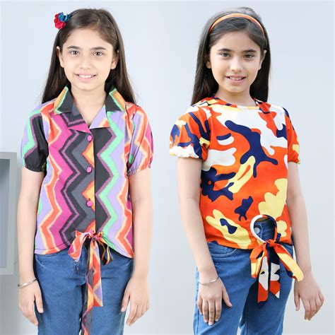 Cutiekins Pack Of 2 Printed Top-Multiclor