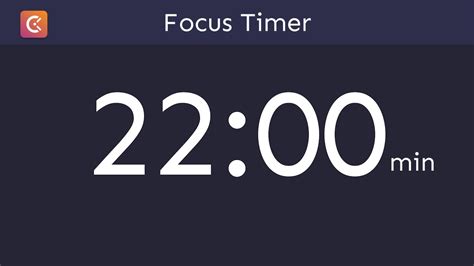 22 minute timer Dark Mode 4k 60fps with no sound - YouTube