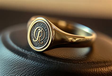 Pinky Rings 10k Yellow Gold Genuine Diamond Cursive Font Letter J ...